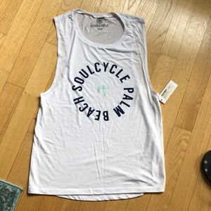 SoulCycle flowy muscle tank palm beach